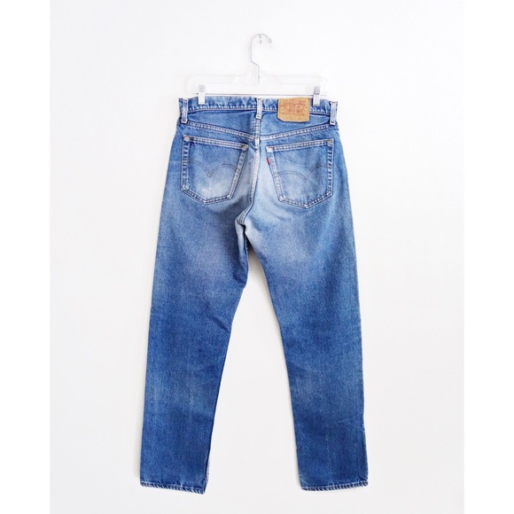 Vintage 80s Levi's 505 Blue Jeans sz 33x33 - Picture 2 of 7